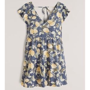 NWT A&F Ruffle Sleeve Trapeze Mini Dress